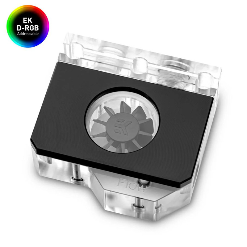EK-Quantum Scalar Flow Indicator Top-To-Bottom D-RGB - Black - وصلات أنابيب